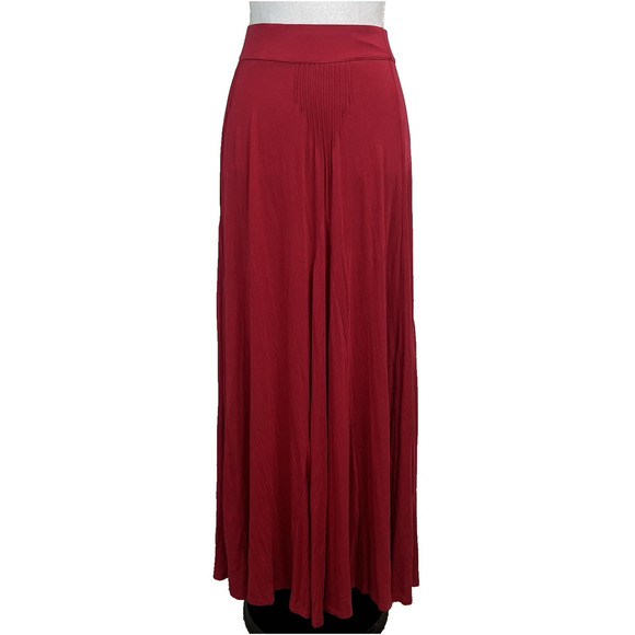 Maeve Anthropologie Skirt size Large Cranberry Pink Long Maxi Jersey A Line Boho - Picture 1 of 12